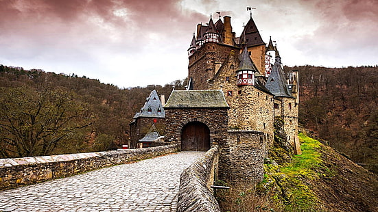 eltz castle, wierschem, germany, castle, europe, burg eltz, HD wallpaper HD wallpaper