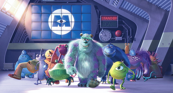 Canlandırma, Canavarlar A.Ş., Pixar, HD masaüstü duvar kağıdı