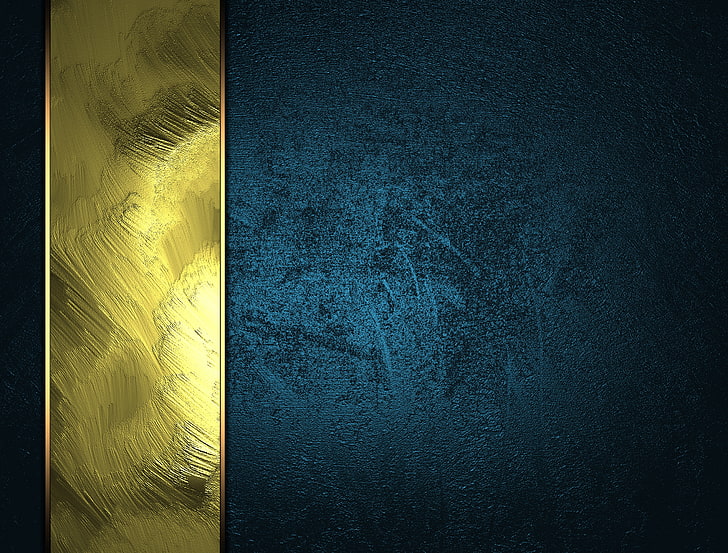 décor mural de couleur laiton, sombre, doré, texture, bleu, fond, luxe, Fond d'écran HD