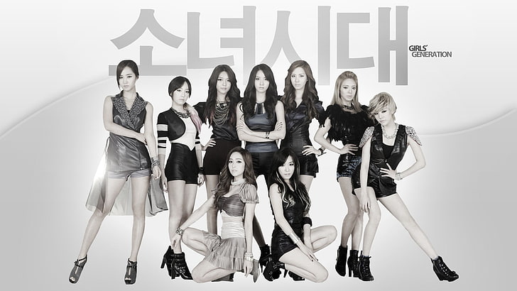Girls 'Generation, азиатка, группа женщин, женщины, HD обои