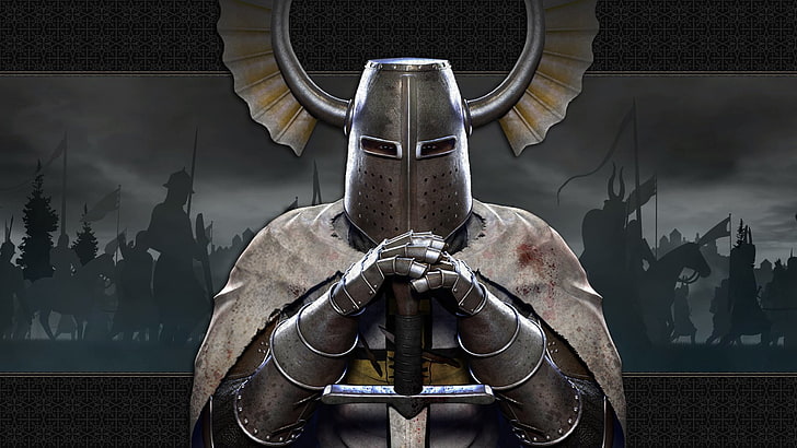 grå riddarillustration, Total War, Medieval II: Total War, Knight, Teutonic, HD tapet