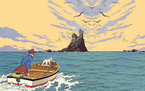 Komik, Petualangan Tintin, Wallpaper HD HD wallpaper