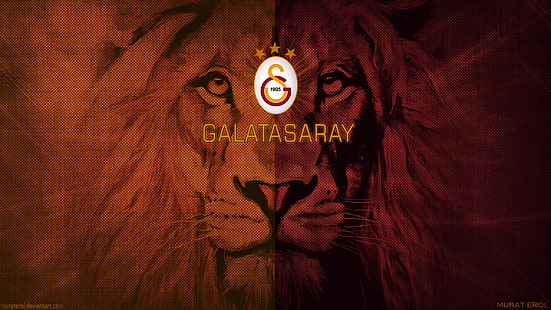 Futebol, Galatasaray S.K., Emblema, Leão, Logotipo, HD papel de parede HD wallpaper