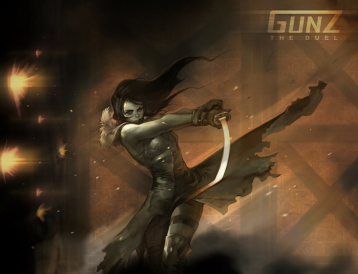 videogames, Video Game Art, games art, Gunz, Gunz: The Duel, espada, luta, guerreira, guerreira, mulheres guerreiras, mulheres com espadas, meninas com espadas, HD papel de parede