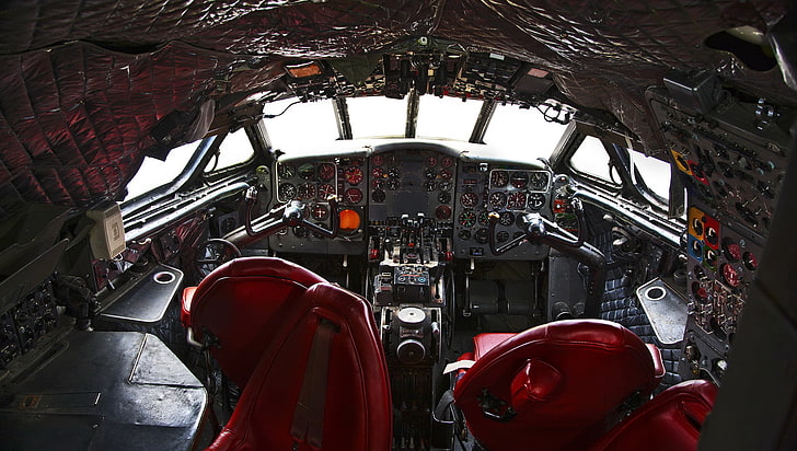 vehicle, aircraft, cockpit, De Havilland, HD wallpaper