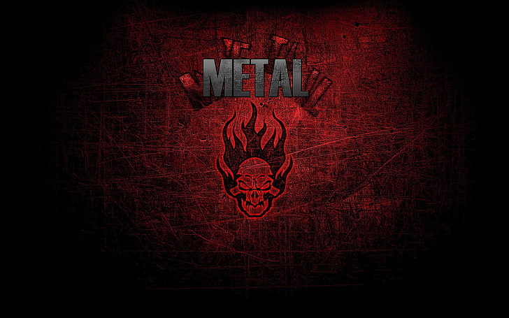 metal, metal music, skull, music, HD wallpaper