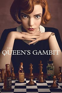 Anya Taylor-Joy, kobiety, aktorka, ruda, The Queen's Gambit, serial telewizyjny, szachy, plakat, szminka, Tapety HD HD wallpaper