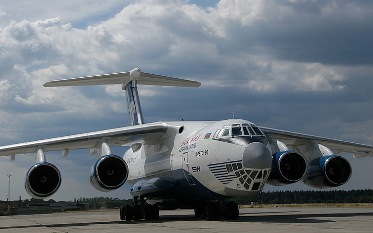 Военно-транспортный самолет Ильюшин Ил-76, HD обои