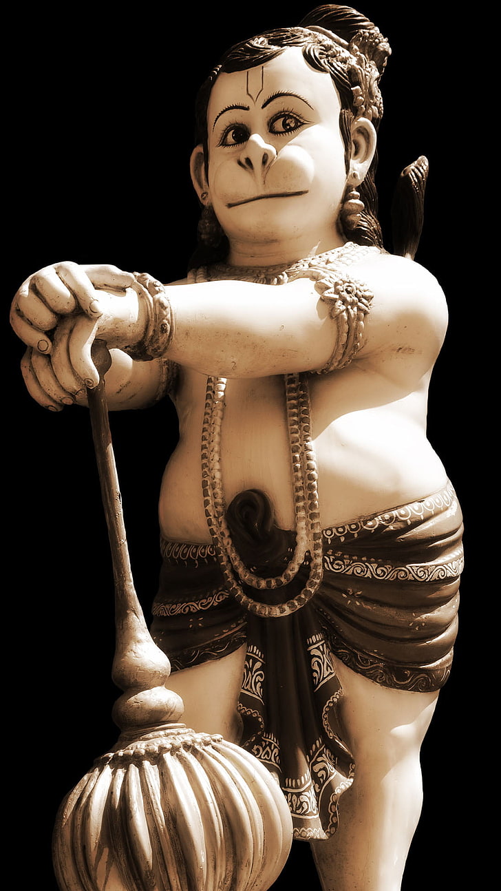 Статуя на Бал Хануман, бог на индуисткото божество, Бог, лорд Хануман, хануман, господар, HD тапет, тапет за телефон