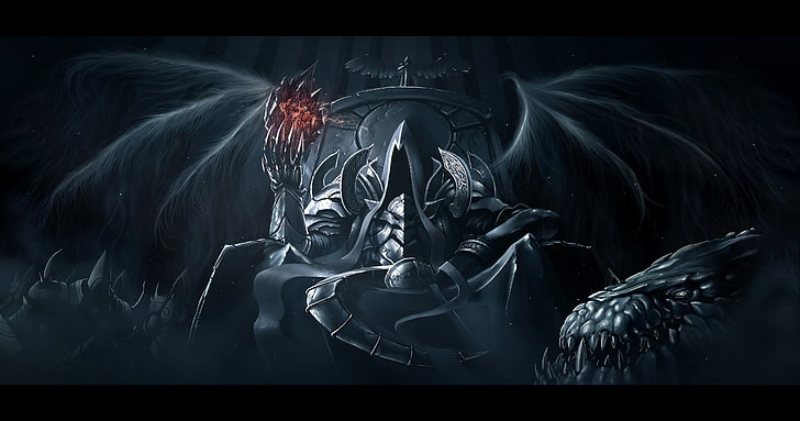 black monster illustration, darkness, demons, Diablo 3, Diablo III: Reaper of Souls, Malthael, HD wallpaper