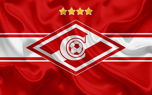 サッカー、FCスパルタックモスクワ、エンブレム、ロゴ、 HDデスクトップの壁紙 HD wallpaper