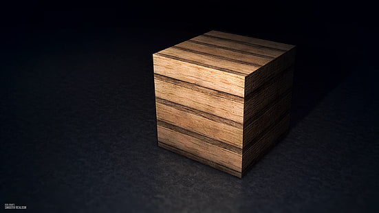 brown wooden box, Minecraft, wood, HD wallpaper HD wallpaper