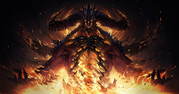 Diablo, Diablo Immortal, Blizzard Entertainment, Arte de videojuegos, Fondo de pantalla HD HD wallpaper