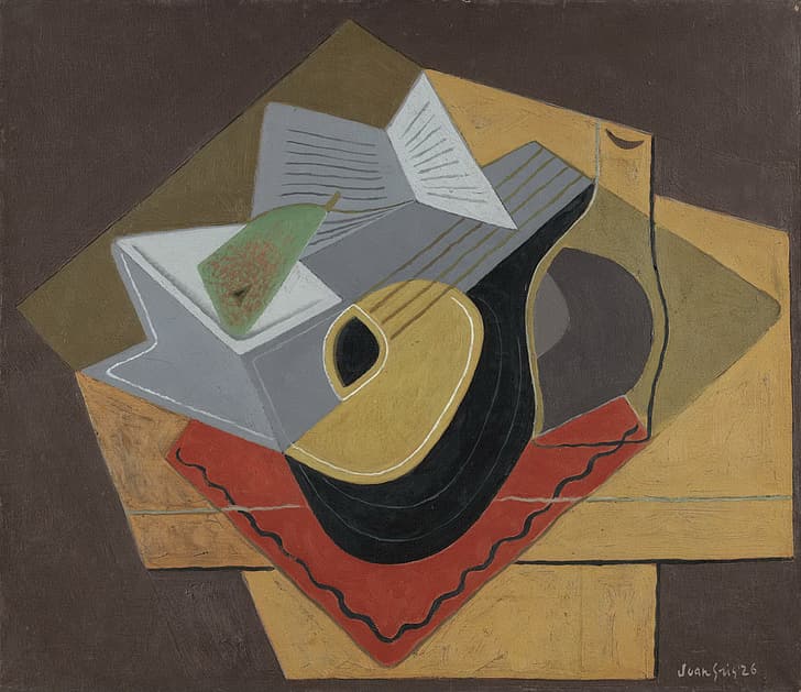 cubism, 1926, Juan Gris, Black mandolin, HD wallpaper