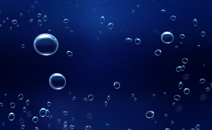 Underwater, water droplets, Elements, Water, Underwater, HD wallpaper