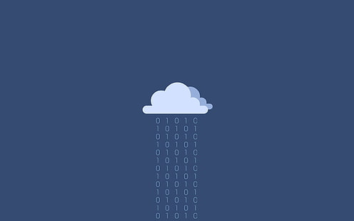 nuage, binaire, minimalisme, 1.rain, Fond d'écran HD HD wallpaper