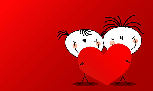 Corazón, día de san valentín, niño, niña, corazón, hombres, día de san valentín, Fondo de pantalla HD HD wallpaper