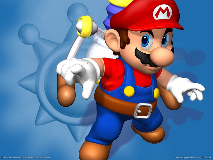 juguete de plástico Little Tikes azul y rojo, Super Mario, Super Mario Sunshine, Fondo de pantalla HD