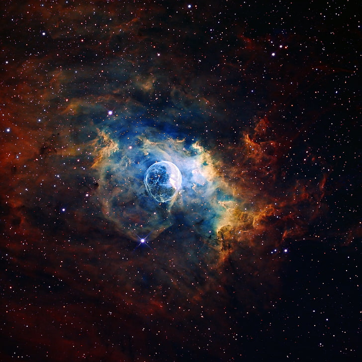 여러 가지 빛깔의 성운 벽지, 성운, 거품, NGC 7635, HD 배경 화면