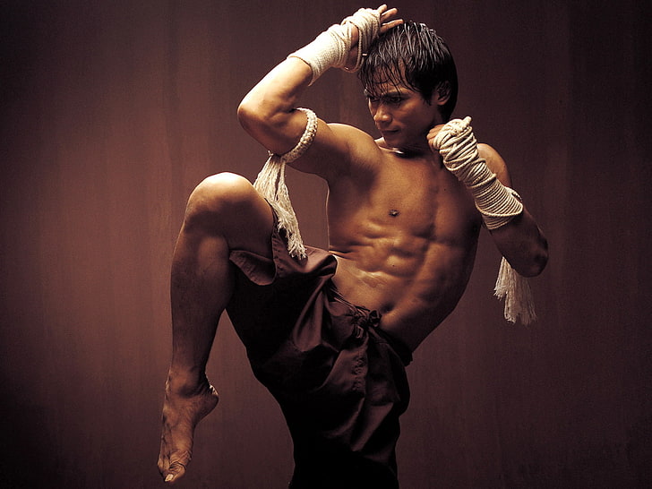 Tony Jaa som Tien av Ong Bak, vägg, Ong bak, Thai Boxing, HD tapet
