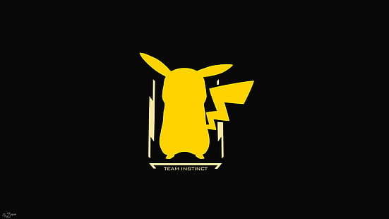 Pokemon Pikachu-illustration, Pokémon, Team Instinct, Pikachu, Pokemon Go, anime, HD tapet HD wallpaper