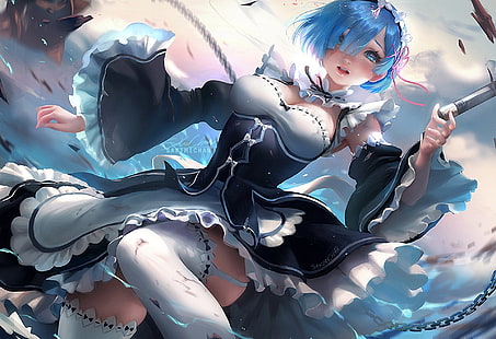 Anime, Re: ZERO -Starting Life in Another World-, Rem (Re: ZERO), HD тапет HD wallpaper
