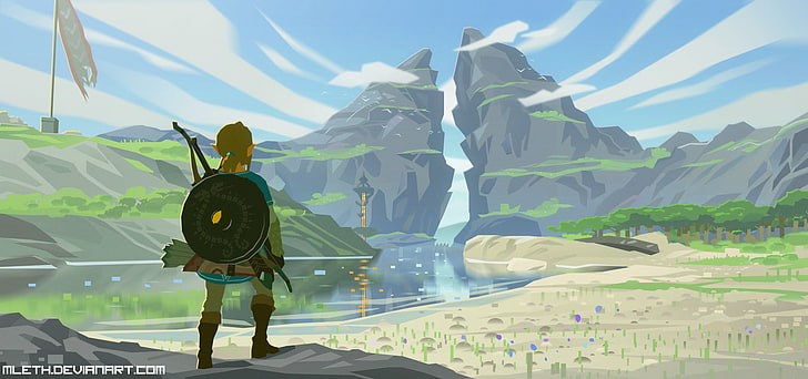 Zelda, Легенда о Zelda: Дыхание дикой природы, Ссылка, HD обои