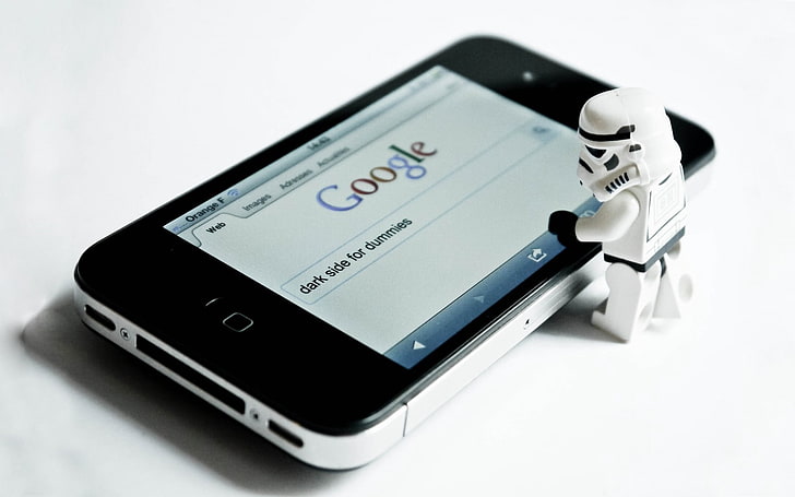 schwarzes Android-Smartphone, dunkle Seite, Lego, Star Wars, HD-Hintergrundbild