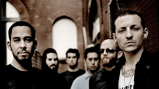 Plakat Linkin Park, linkin park, zespół, członkowie, dom, spojrzenie, Tapety HD HD wallpaper