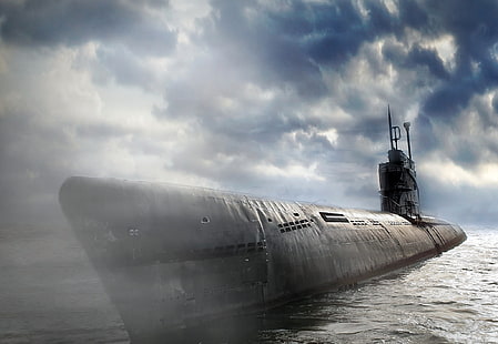 Navios de guerra, submarinos, HD papel de parede HD wallpaper