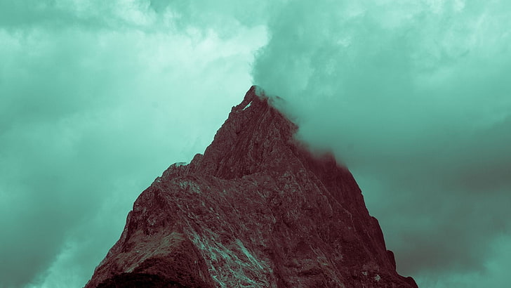 gunung, asap, awan, kabut, alam, Wallpaper HD
