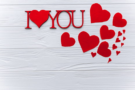 любов, сърце, червено, дърво, романтично, сърца, ден на влюбените, подарък, обичам те, HD тапет HD wallpaper