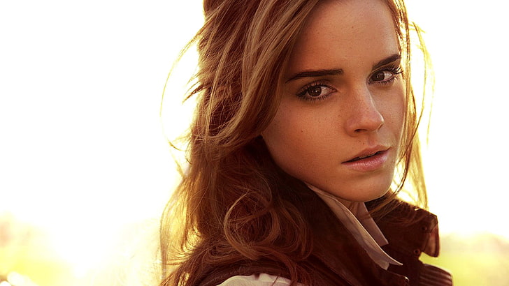 Emma Watson, Emma Watson, patrząc na widza, aktorka, twarz, kobiety, modelka, celebrytka, Tapety HD