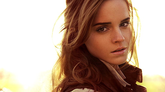 Emma Watson, Emma Watson, Blick auf Betrachter, Schauspielerin, Gesicht, Frauen, Model, Berühmtheit, HD-Hintergrundbild HD wallpaper