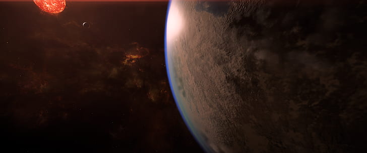 космос, Андромеда, Mass Effect, планета, HD тапет