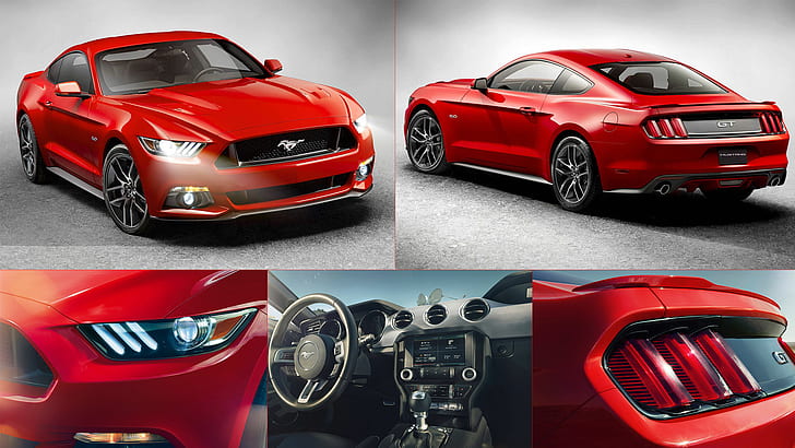 Ford Mustang HD, червен ford mustang, автомобили, ford, mustang, HD тапет