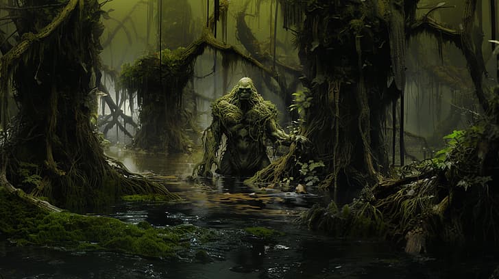 Swamp Thing ซูเปอร์ฮีโร่ การ์ตูนดีซี ดาร์ก, วอลล์เปเปอร์ HD