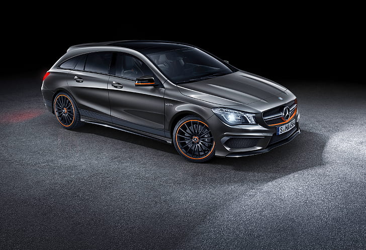 Mercedes, AMG, Shooting Brake, CLA 45, 2015, X117, Orange Art, Wallpaper HD
