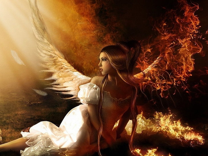 Female angel digital wallpaper, Dark, Angel, HD wallpaper | Wallpaperbetter