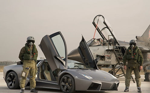 Lamborghini Reventon Military, รถสปอร์ตสีดำ, lamborghini, reventon, ทหาร, รถยนต์, วอลล์เปเปอร์ HD HD wallpaper