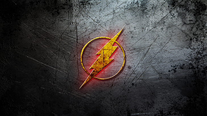 Le Flash DC Logo HD, l'icône flash, dessin animé / bande dessinée, le, logo, dc, flash, Fond d'écran HD