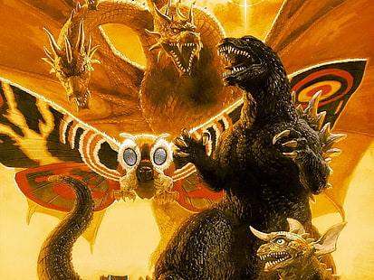 Godzilla, Godzilla vs. King Ghidorah, HD wallpaper HD wallpaper
