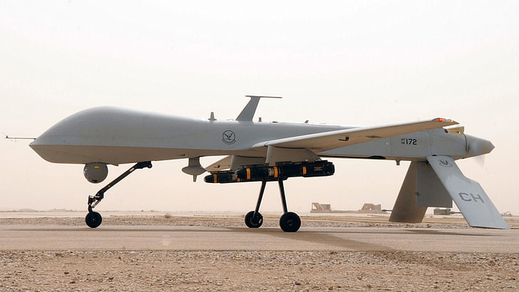 missiles, Predator, USA, the airfield, AGM-114, MQ-1, unmanned aerial vehicle, Hellfire, HD wallpaper