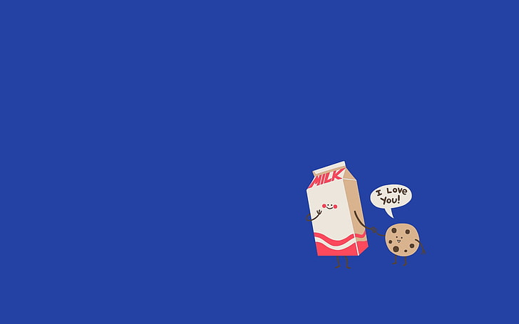 Minimalismus, Milch, Kekse, HD-Hintergrundbild