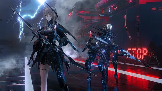  anime, anime girls, Seymour, Punishing: Gray Raven, cyborg, science fiction, HD wallpaper HD wallpaper