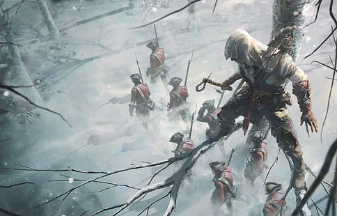 soldater, Ubisoft, Assassin's Creed III, Connor, Assassin's Creed 3, HD tapet HD wallpaper