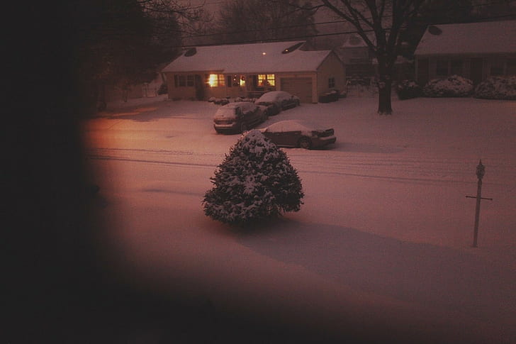 winter, städtisch, schnee, HD-Hintergrundbild