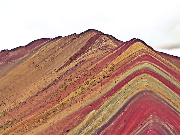 cusco, peru, rainbow mountains, south america, HD wallpaper