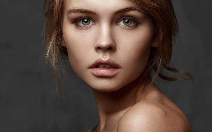 Models, Anastasiya Scheglova, Face, Girl, Green Eyes, Model, Russian, Woman, HD wallpaper