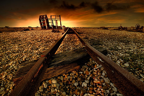 Rost, Sonnenlicht, Eisenbahn, Metall, HD-Hintergrundbild HD wallpaper